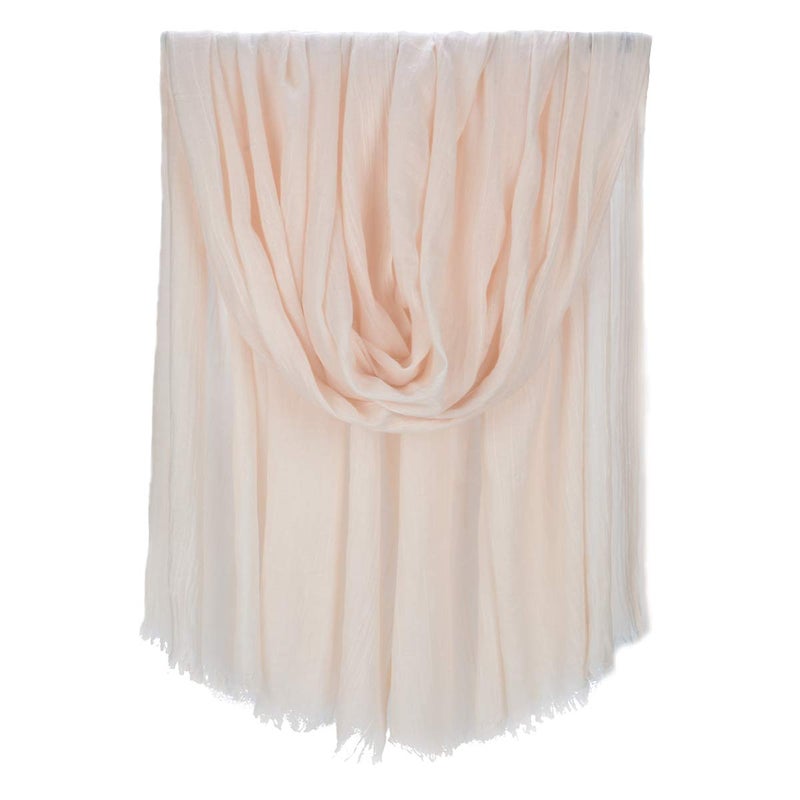 Iristide Womens Long Scarf in Solid Color, Light Weight Large Shawls Wrap for Beach Outdoor Camping Traveling Sunscreen Neckwear 75Ã—43 inch (Cream white) - Image 1